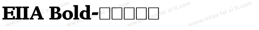 EIIA Bold字体转换